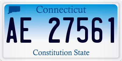 CT license plate AE27561