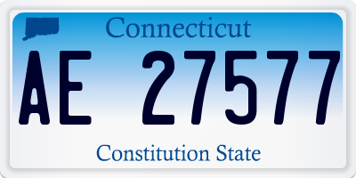 CT license plate AE27577