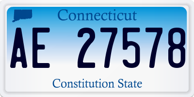 CT license plate AE27578