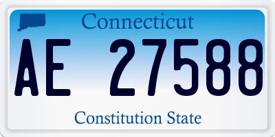 CT license plate AE27588