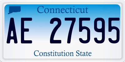 CT license plate AE27595