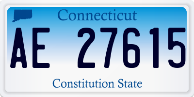CT license plate AE27615