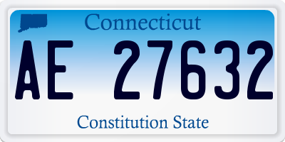 CT license plate AE27632