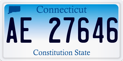 CT license plate AE27646