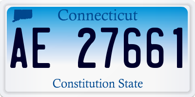 CT license plate AE27661