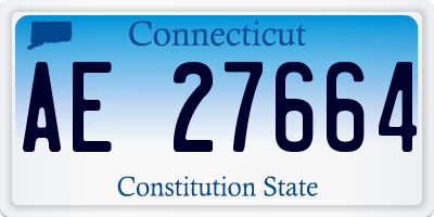 CT license plate AE27664