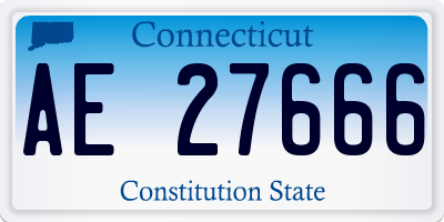 CT license plate AE27666