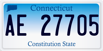 CT license plate AE27705
