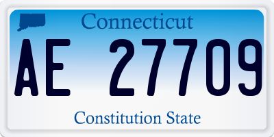 CT license plate AE27709