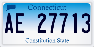 CT license plate AE27713