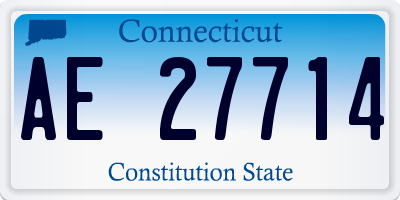 CT license plate AE27714