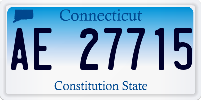 CT license plate AE27715