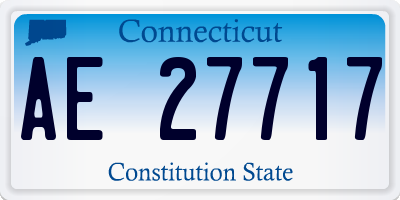 CT license plate AE27717