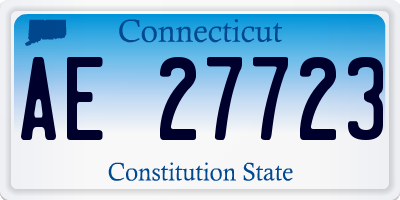 CT license plate AE27723