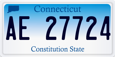 CT license plate AE27724