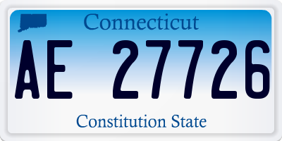 CT license plate AE27726