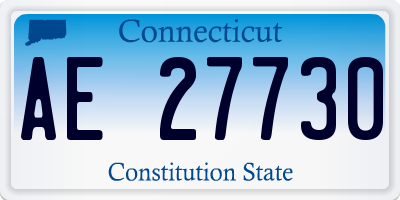 CT license plate AE27730
