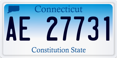 CT license plate AE27731