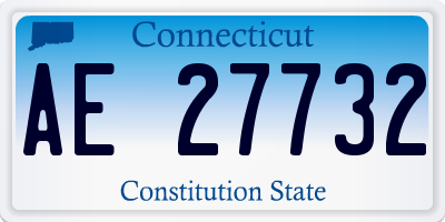 CT license plate AE27732