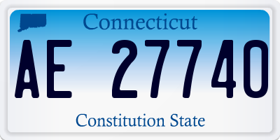 CT license plate AE27740