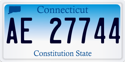 CT license plate AE27744