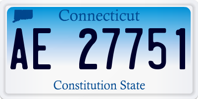 CT license plate AE27751