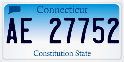 CT license plate AE27752