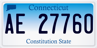 CT license plate AE27760