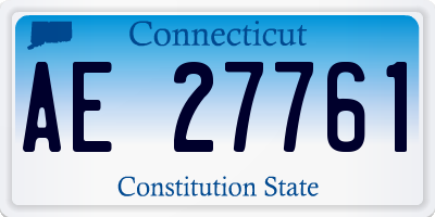 CT license plate AE27761