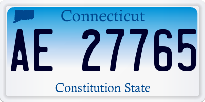 CT license plate AE27765