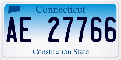 CT license plate AE27766