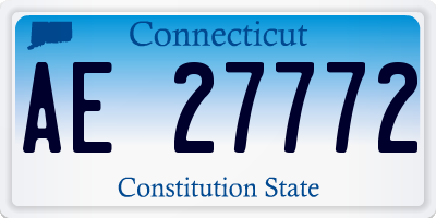 CT license plate AE27772