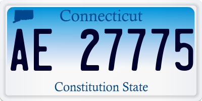 CT license plate AE27775