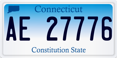 CT license plate AE27776