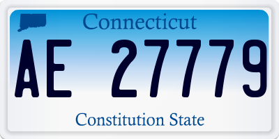 CT license plate AE27779