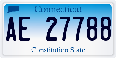 CT license plate AE27788