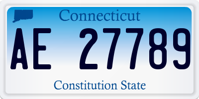 CT license plate AE27789