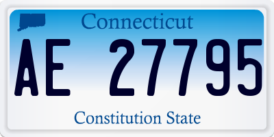 CT license plate AE27795