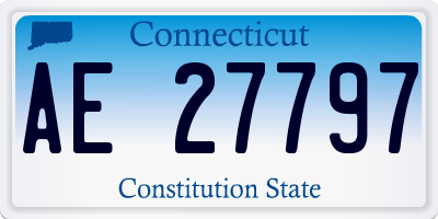 CT license plate AE27797
