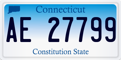 CT license plate AE27799
