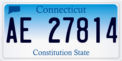 CT license plate AE27814