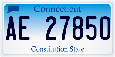 CT license plate AE27850
