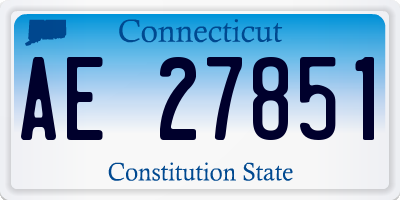 CT license plate AE27851