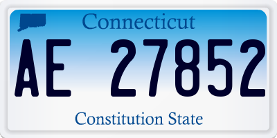 CT license plate AE27852