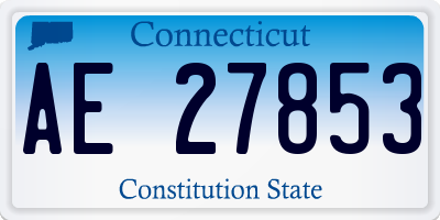 CT license plate AE27853