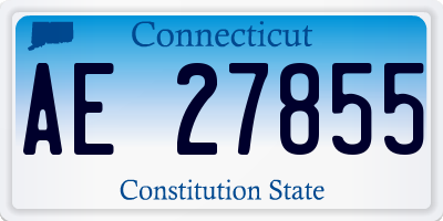 CT license plate AE27855