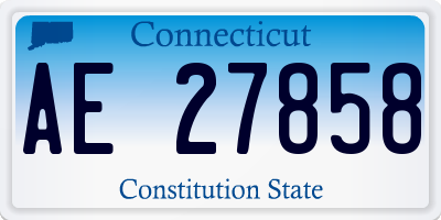 CT license plate AE27858