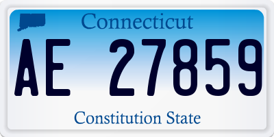 CT license plate AE27859