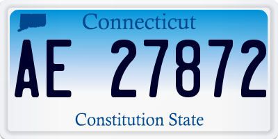 CT license plate AE27872