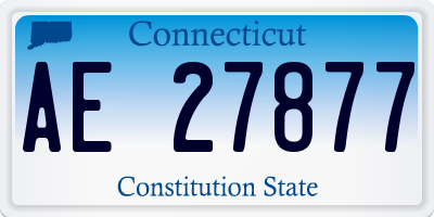 CT license plate AE27877